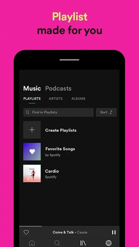 Create your own playlists in Spotify Premium